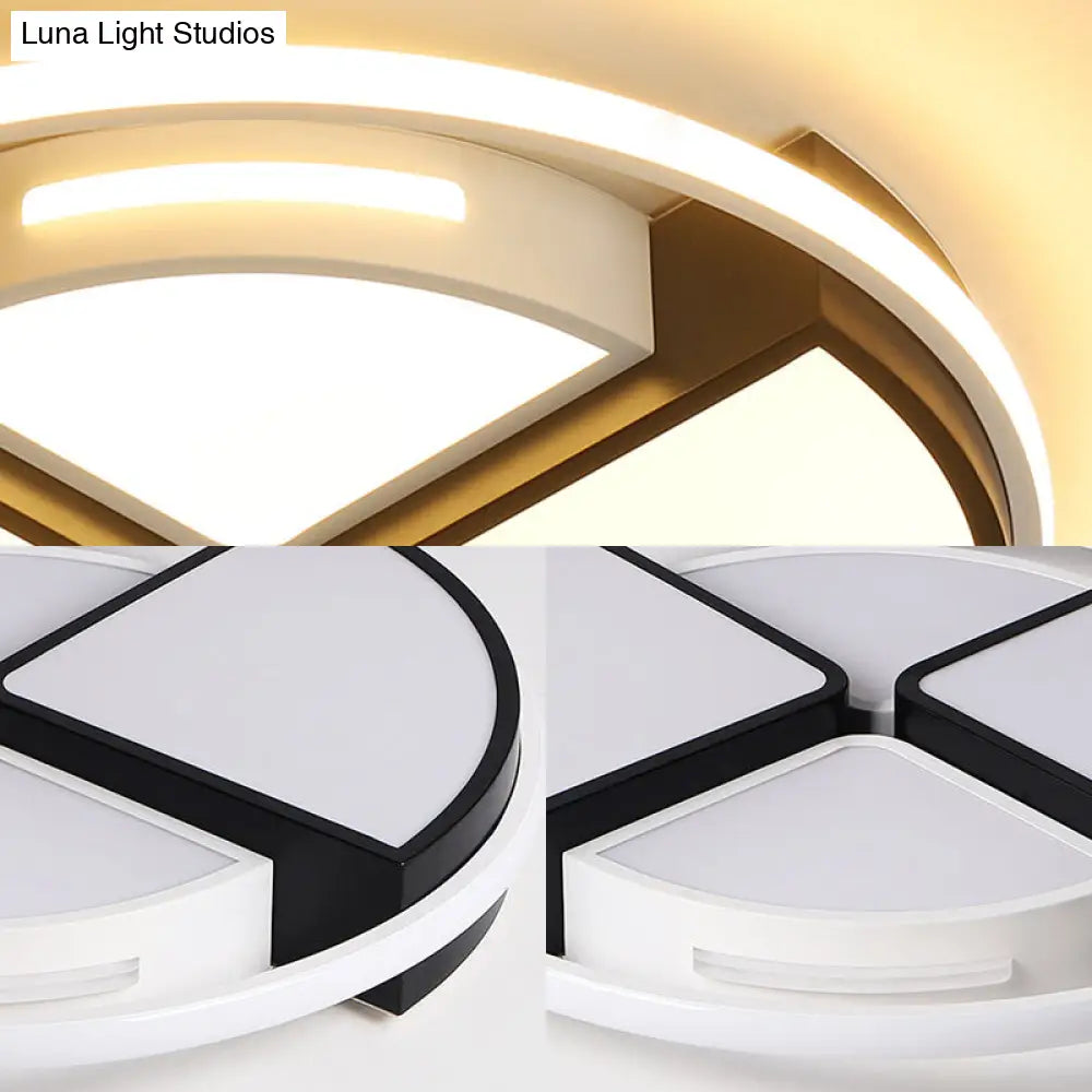 Modern Acrylic Round Ceiling Lights Flush Mount - Warm/White 16’/19.5’’ Note: Seo