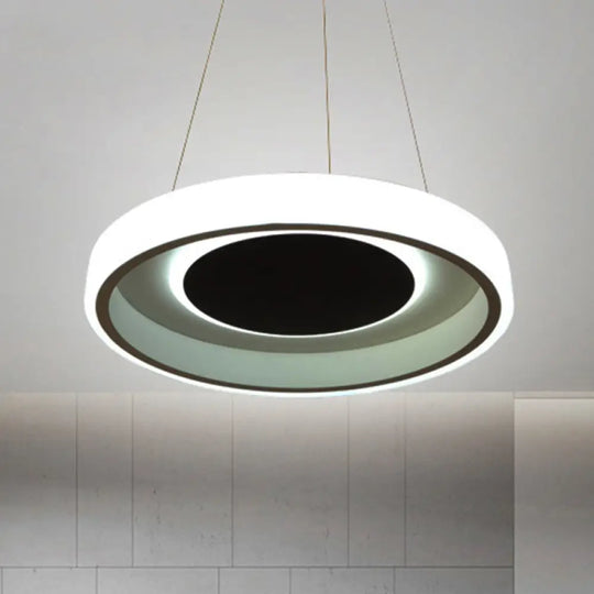 Modern Acrylic Round Pendant Light - 14’/19.5’ Wide Led Ceiling Lamp With White/Warm/Natural