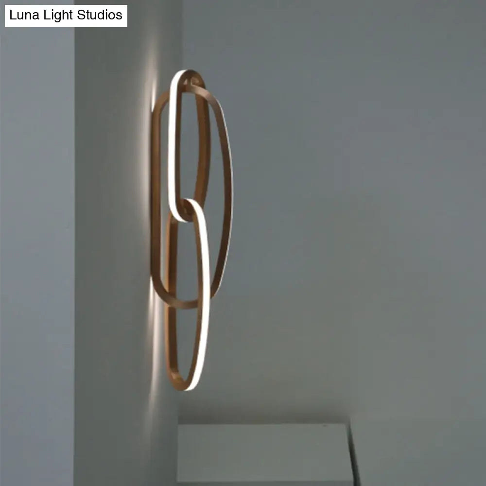 Modern Aluminium Gold Led Wall Sconce For Living Room