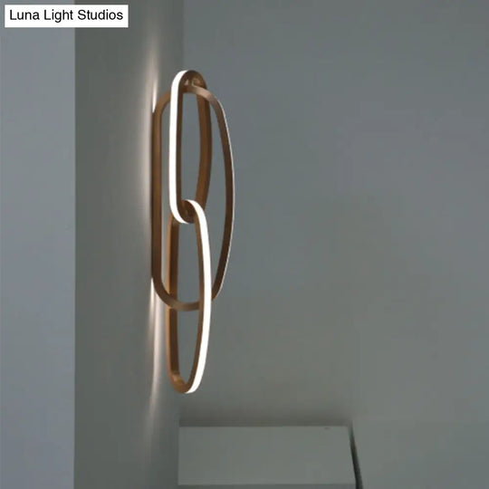 Modern Aluminium Gold Led Wall Sconce For Living Room