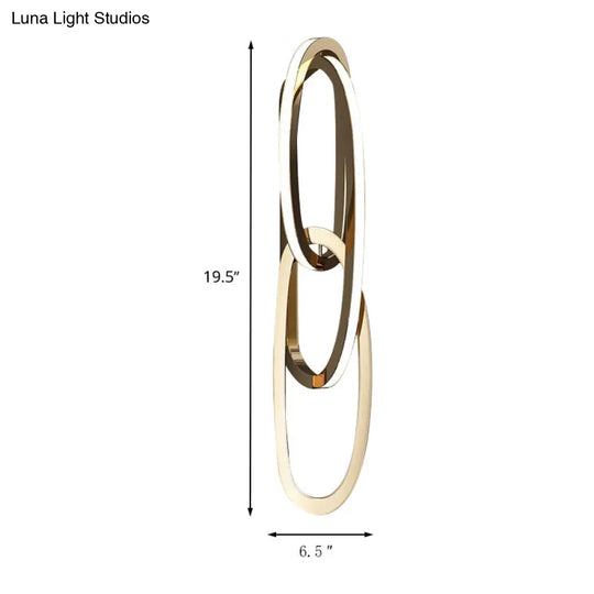 Modern Aluminium Gold Led Wall Sconce For Living Room