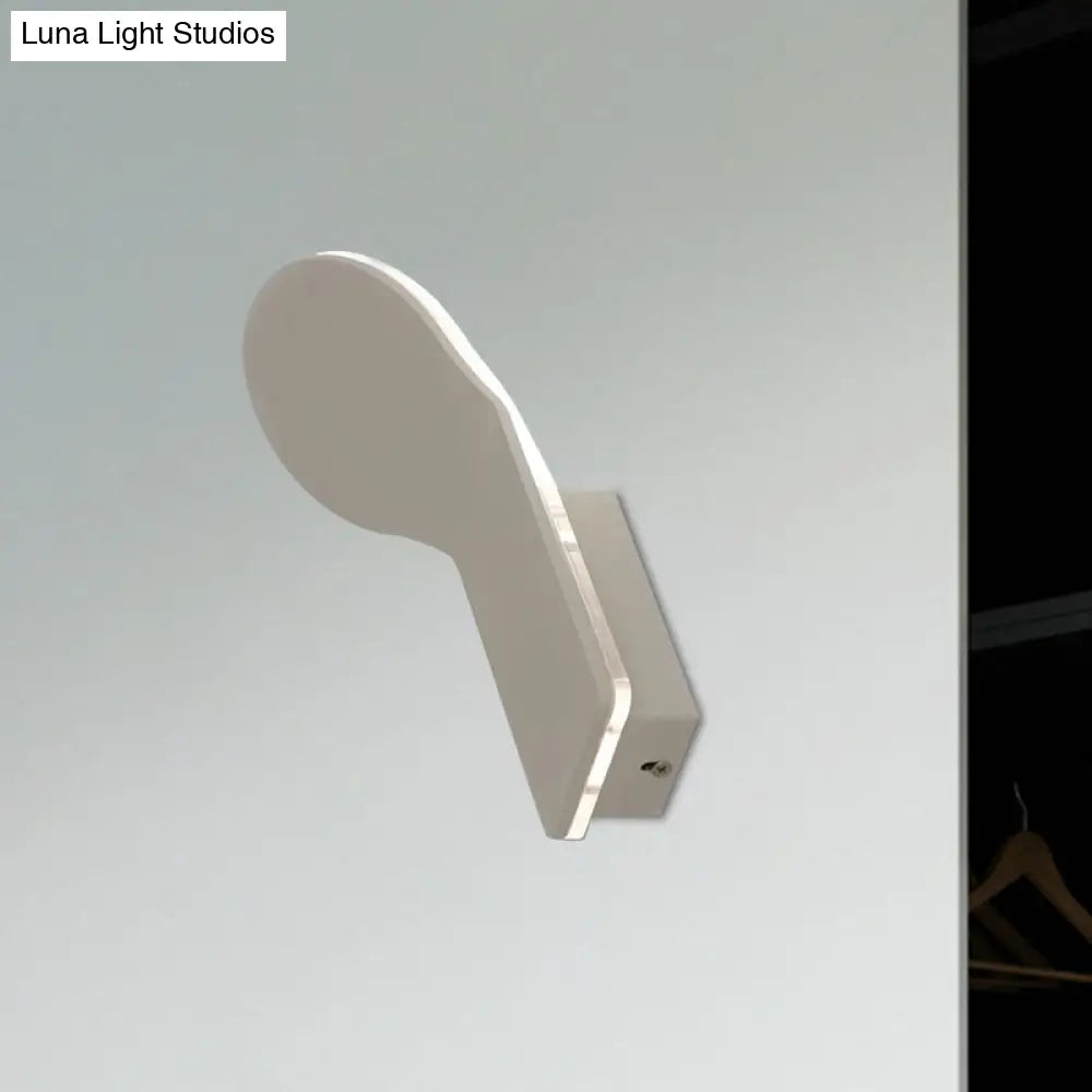 Modern Aluminum Bend Wall Sconce With Led & White Finish - Choose From 3 Light Settings