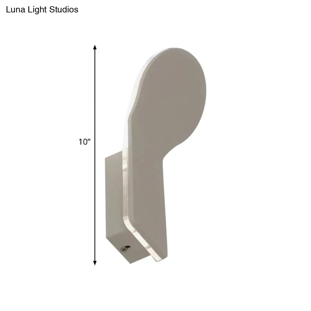 Modern Aluminum Bend Wall Sconce With Led & White Finish - Choose From 3 Light Settings