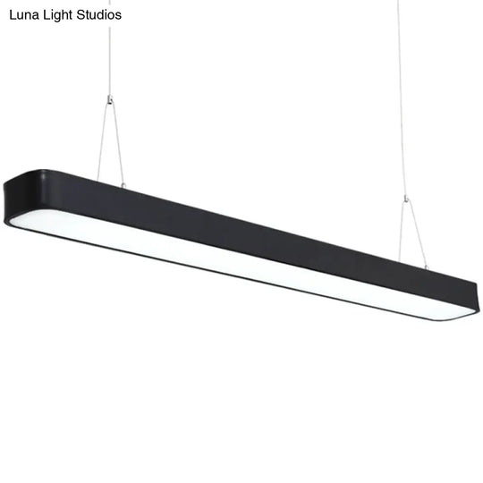 Modern Aluminum Pendant Light With Integrated Led Suspension For Office