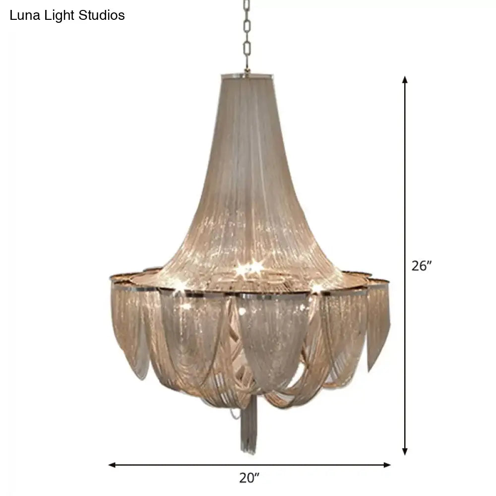 Modern Aluminum Led Chandelier Pendant Light Fixture For Living Room