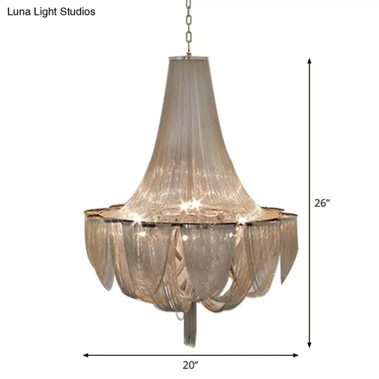 Modern Aluminum Led Chandelier Pendant Light Fixture For Living Room