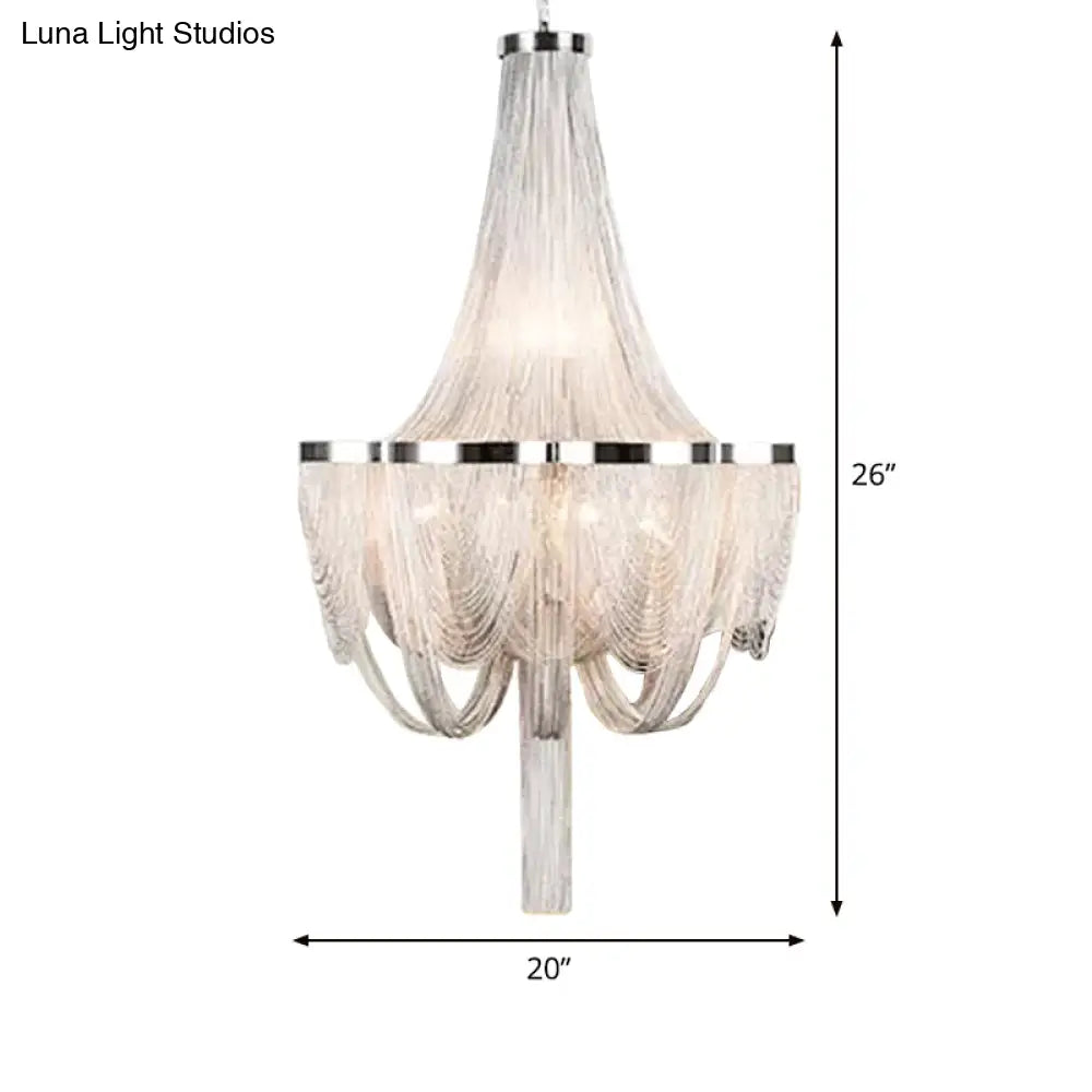 Modern Aluminum Led Chandelier Pendant Light Fixture For Living Room