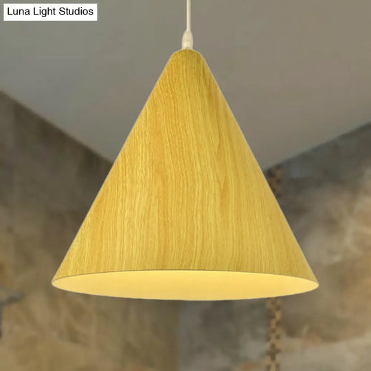 Modern Conic Shade Pendant Ceiling Light - Aluminum 1 White/Yellow Yellow