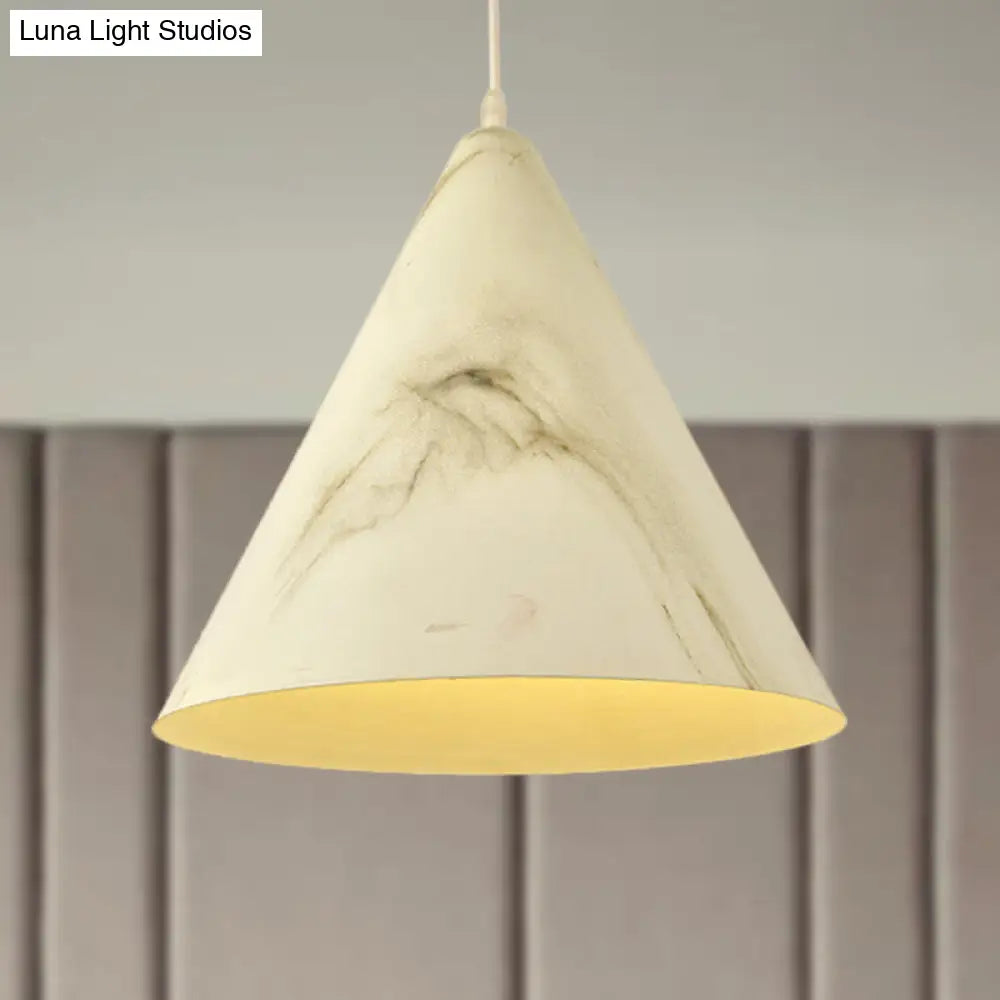 Modern Conic Shade Pendant Ceiling Light - Aluminum 1 White/Yellow White