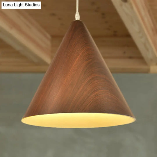 Modern Conic Shade Pendant Ceiling Light - Aluminum 1 White/Yellow