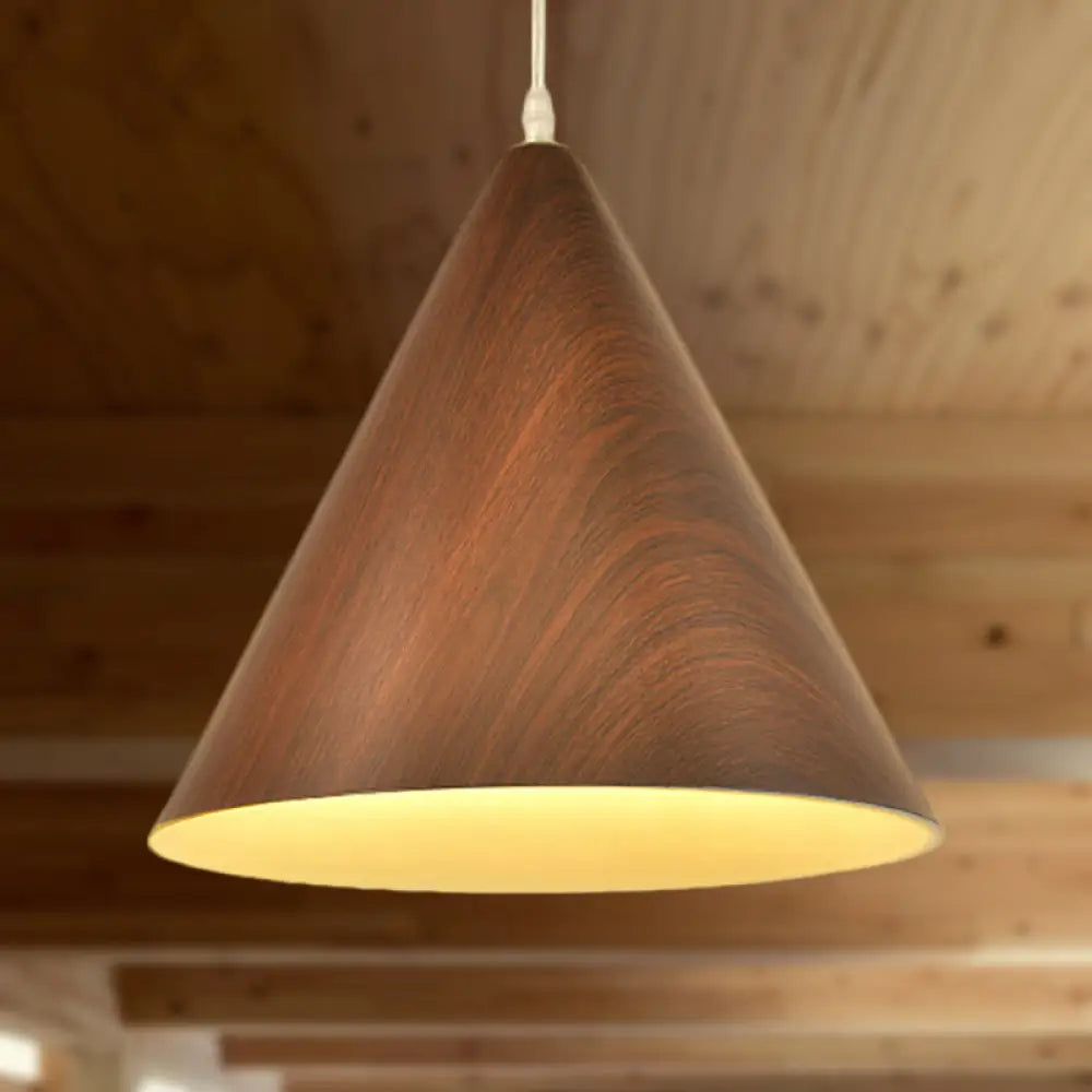 Modern Aluminum Pendant Ceiling Light In White/Yellow - Stylish Living Room Lamp Brown