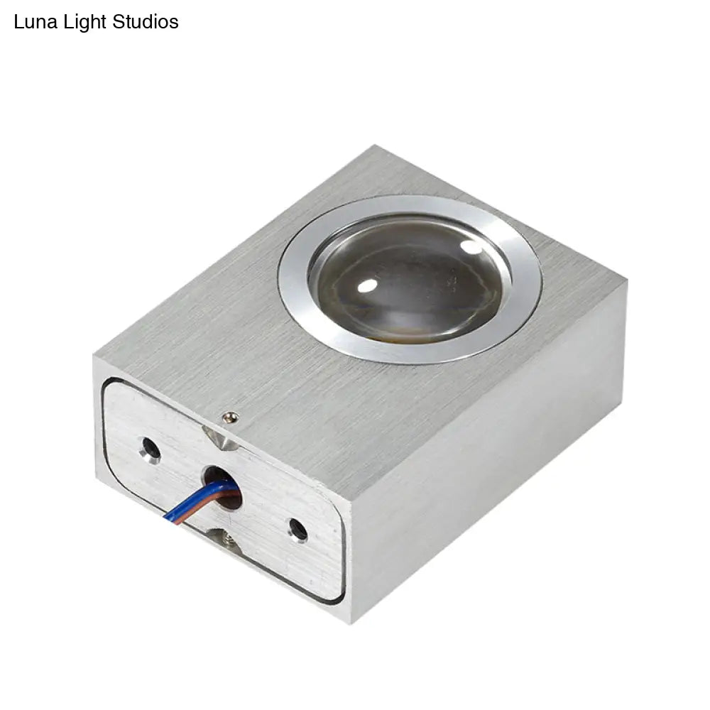 Modern Aluminum Rgb Wall Light - Black/Brushed Silver; Single/Double Sided Led; Ideal For Corridor