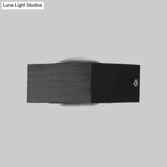 Modern Aluminum Rgb Wall Light - Black/Brushed Silver; Single/Double Sided Led; Ideal For Corridor