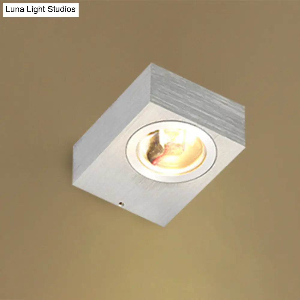 Modern Aluminum Rgb Wall Light - Black/Brushed Silver; Single/Double Sided Led; Ideal For Corridor