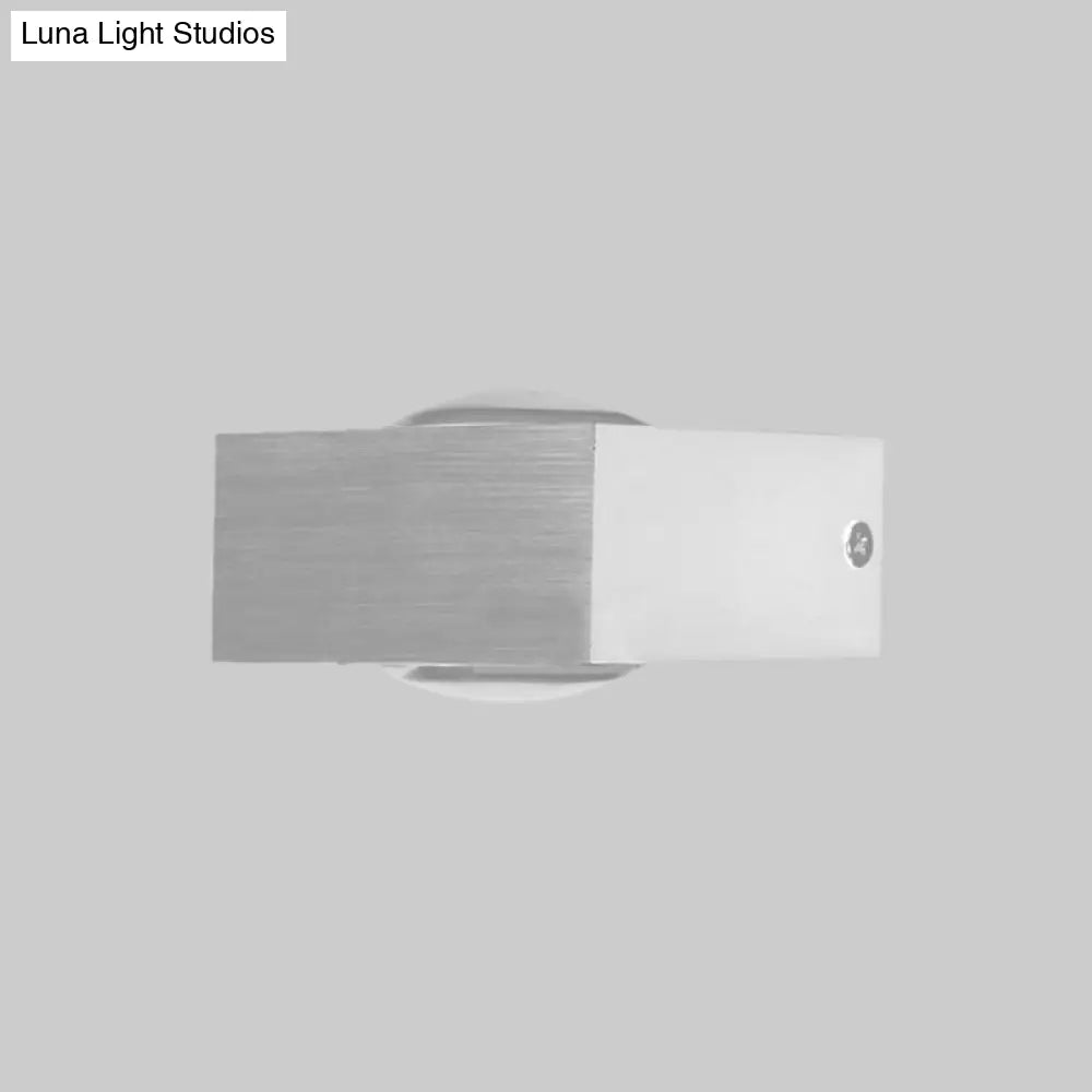 Modern Aluminum Rgb Wall Light - Black/Brushed Silver; Single/Double Sided Led; Ideal For Corridor