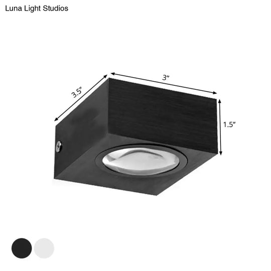 Modern Aluminum Rgb Wall Light - Black/Brushed Silver; Single/Double Sided Led; Ideal For Corridor