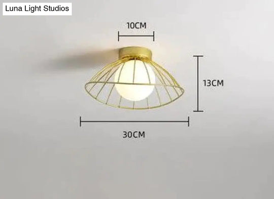 Modern And Simple Cloakroom Light Entrance Porch Lamp Corridor Single Gold Small / White Light