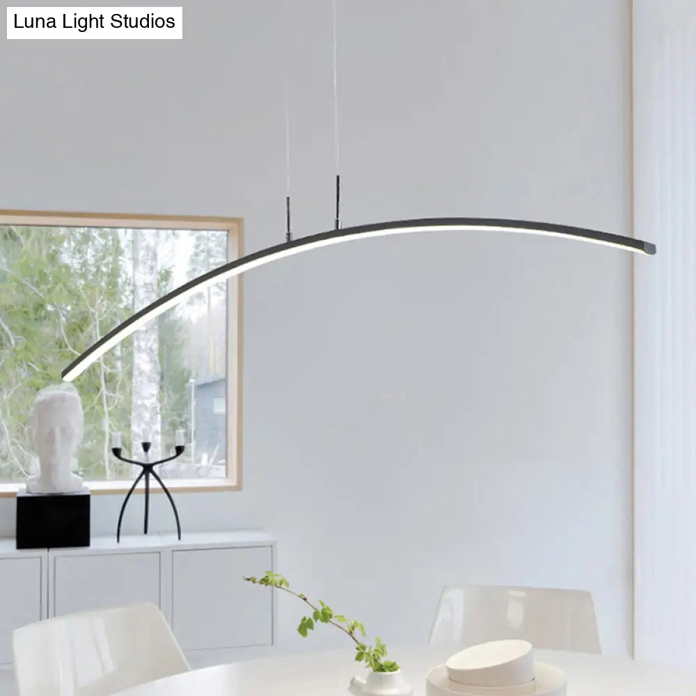 Modern Arched Led Pendant Light - Acrylic Dining Room Island Lighting