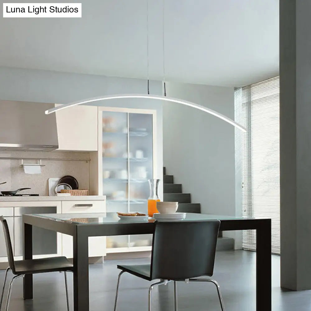 Modern Arched Led Pendant Light - Acrylic Dining Room Island Lighting