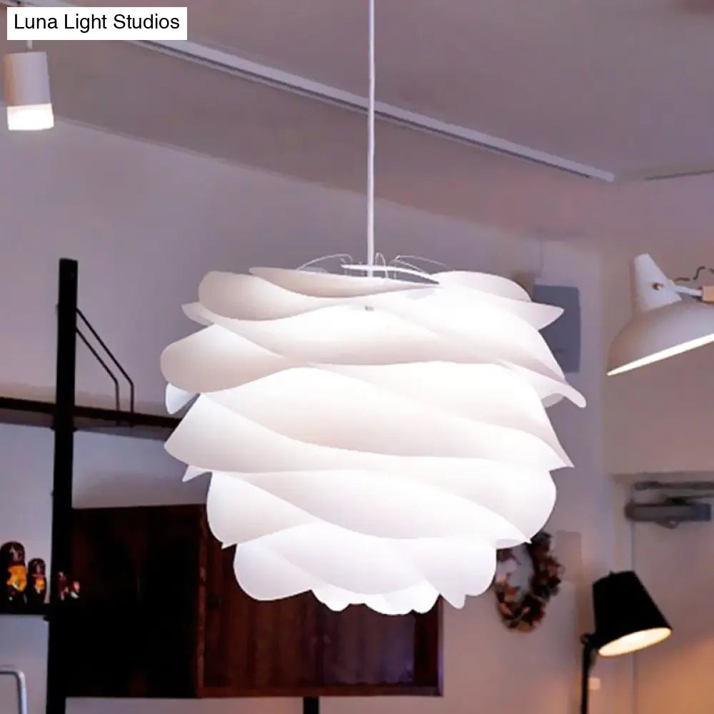 Modern Art Deco Pendant Light With Acrylic Pinecone Shade