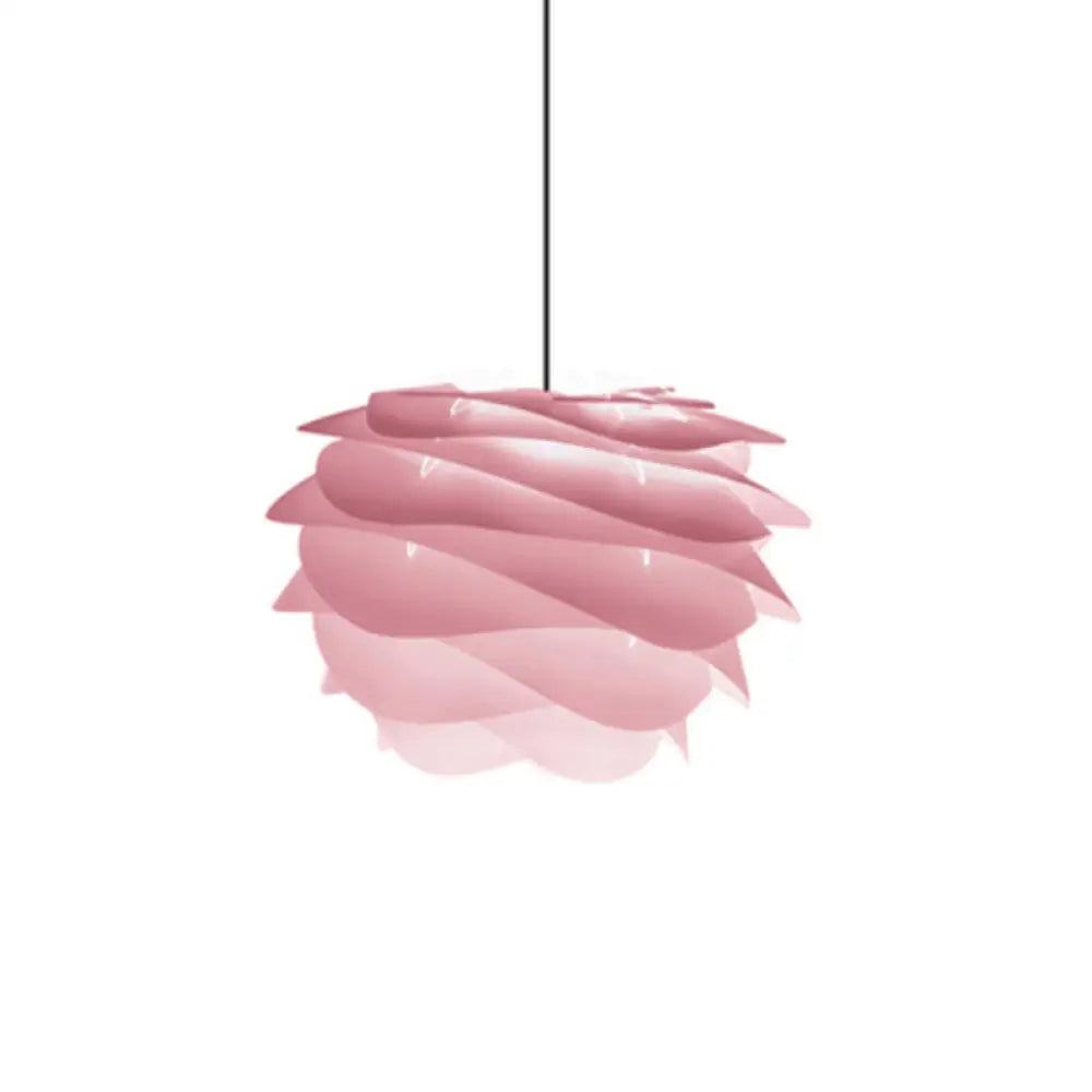 Modern Art Deco Pendant Light With Acrylic Pinecone Shade Pink / 12.5