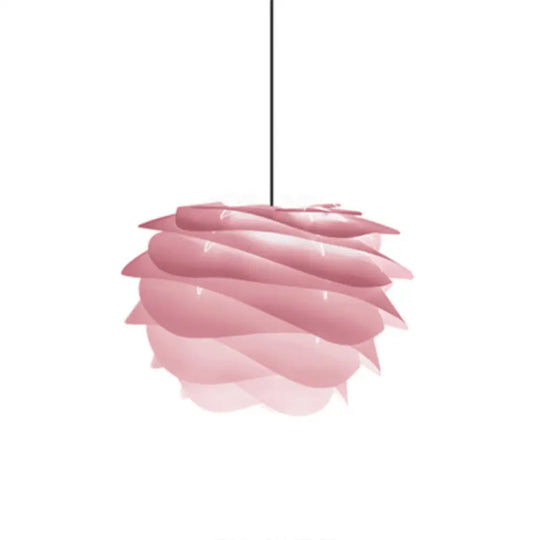 Modern Art Deco Pendant Light With Acrylic Pinecone Shade Pink / 19