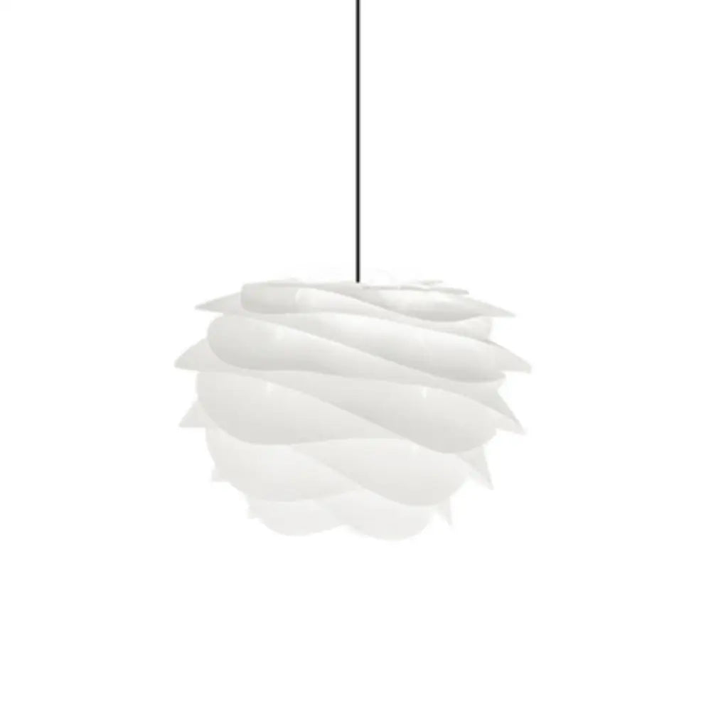 Modern Art Deco Pendant Light With Acrylic Pinecone Shade White / 12.5