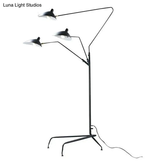 Modern Art Floor Led Lamp For Living Room Bedroom Study Office Lustre Black Standing Light With