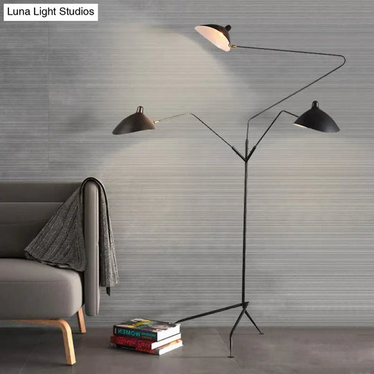 Modern Art Floor Led Lamp For Living Room Bedroom Study Office Lustre Black Standing Light With