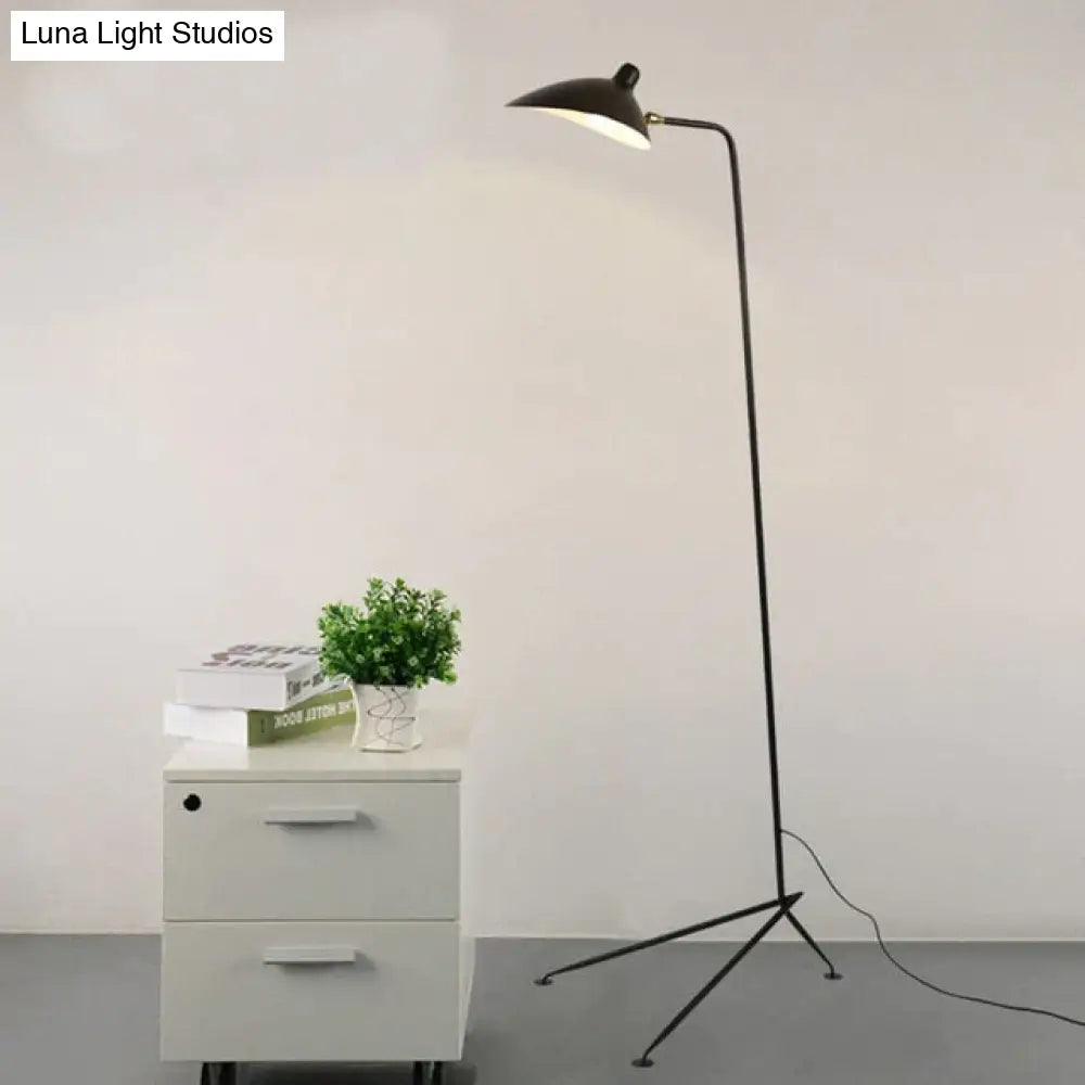 Modern Art Floor Led Lamp For Living Room Bedroom Study Office Lustre Black Standing Light With