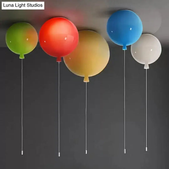 Modern Balloon Flush Ceiling Light Stylish Acrylic Lamp For Foyer