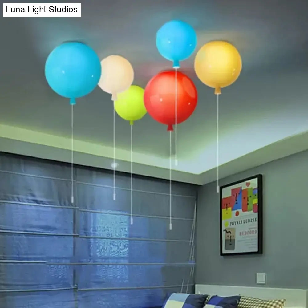 Modern Balloon Flush Ceiling Light Stylish Acrylic Lamp For Foyer