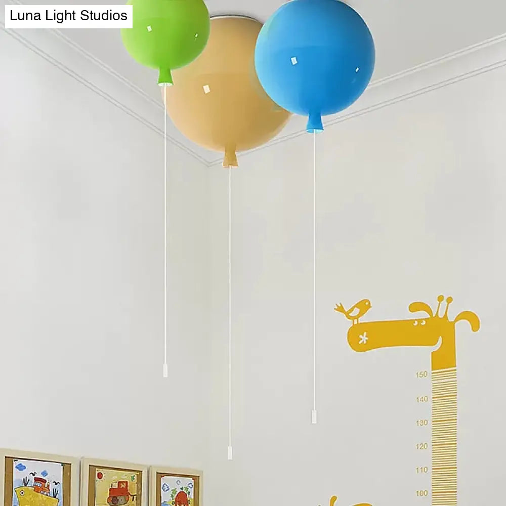 Modern Balloon Flush Ceiling Light Stylish Acrylic Lamp For Foyer