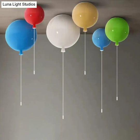 Modern Balloon Flush Ceiling Light Stylish Acrylic Lamp For Foyer