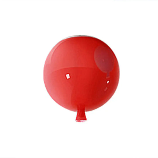 Modern Balloon Flush Ceiling Light Stylish Acrylic Lamp For Foyer Red / 8