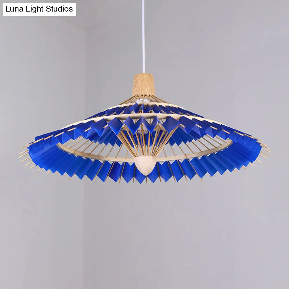 Modern Bamboo Umbrella Pendant Light - Stylish Ceiling Lighting For Restaurants