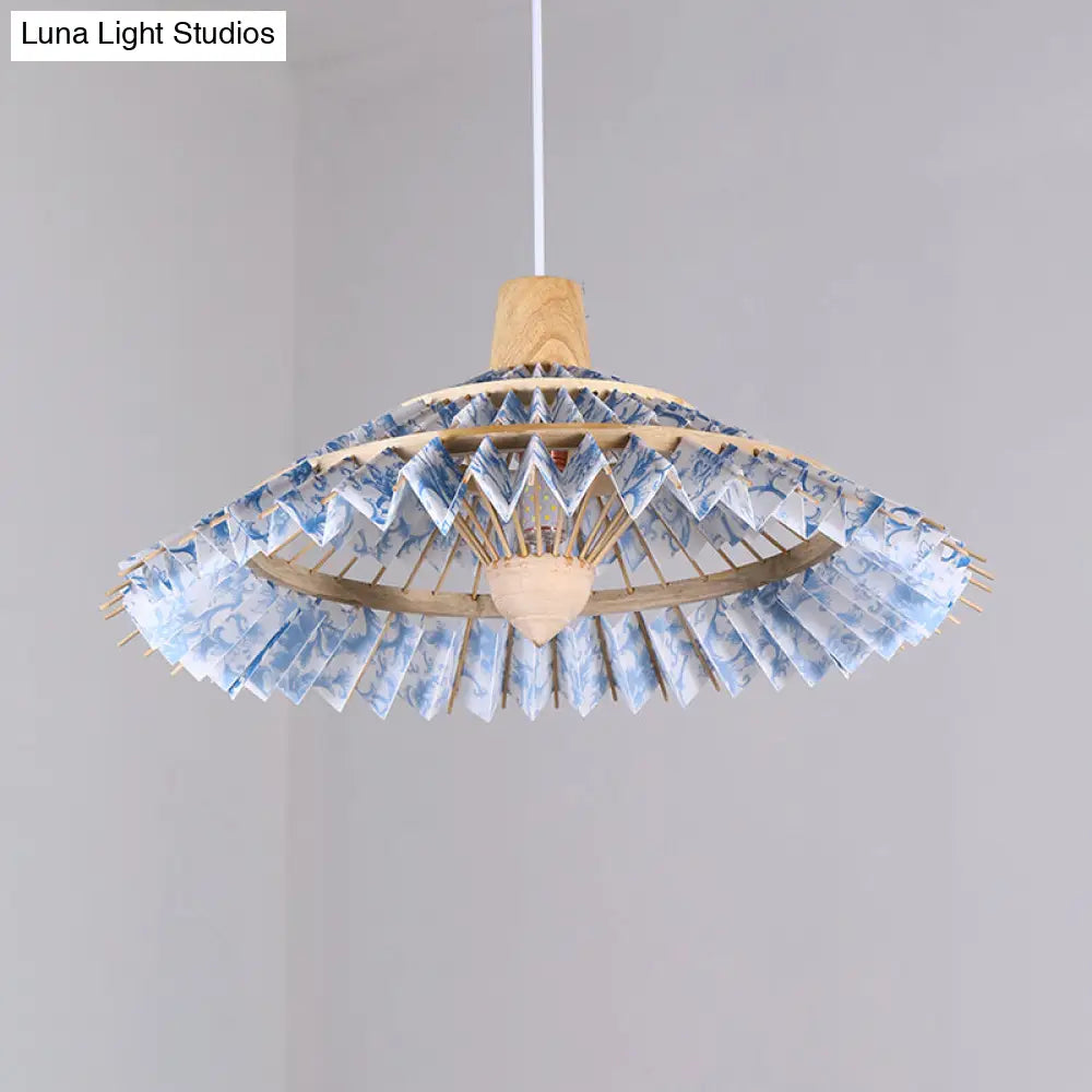 Modern Bamboo Umbrella Pendant Light - Stylish Ceiling Lighting For Restaurants