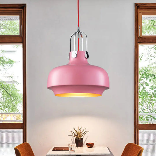 Modern Barn Metal Pendant Light - 10’/14’ Wide White/Pink Pink / 10’