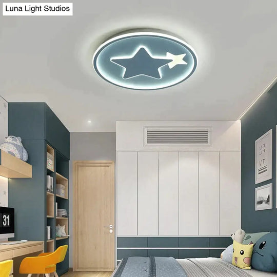 Modern Bedroom Star Round Ceiling Lamp