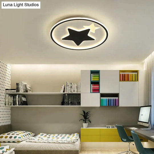 Modern Bedroom Star Round Ceiling Lamp