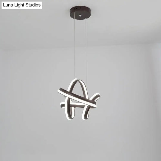 Modern Black Acrylic Led Pendant Light Fixture For Living Room Chandelier