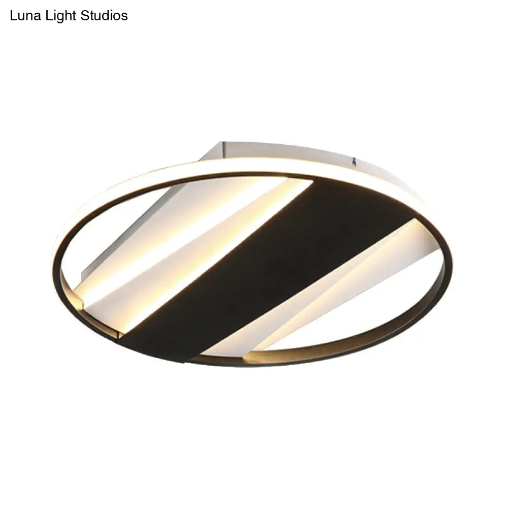 Modern Black Acrylic Living Room Ring Ceiling Light