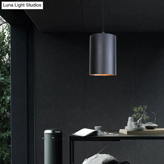 Modern Black Aluminum Pendant Light Led E27 Nordic Industrail Hanging Lamp For Living Room