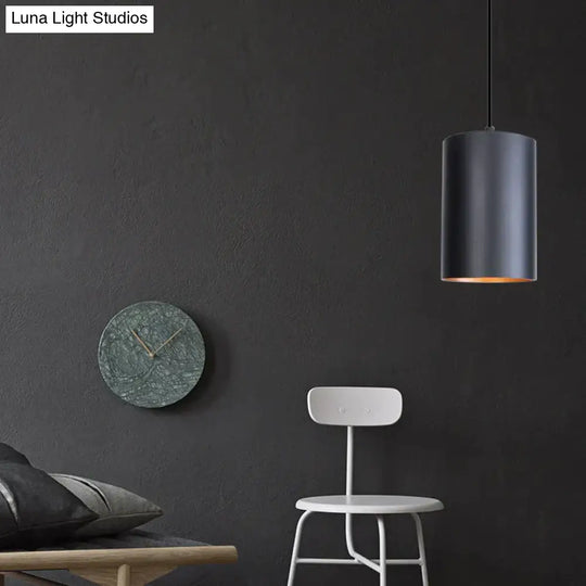 Modern Black Aluminum Pendant Light Led E27 Nordic Industrail Hanging Lamp For Living Room