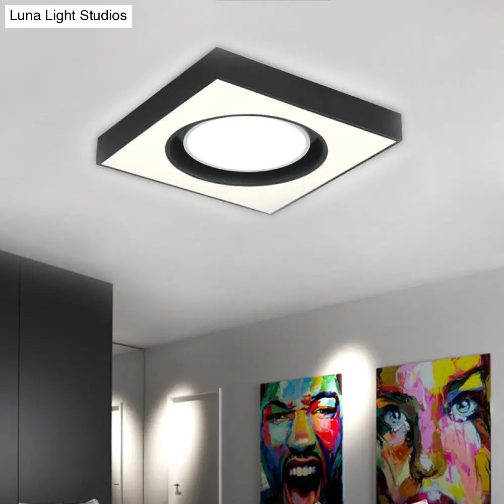 Modern Black And White Acrylic Led Ceiling Light For Cloth Shop