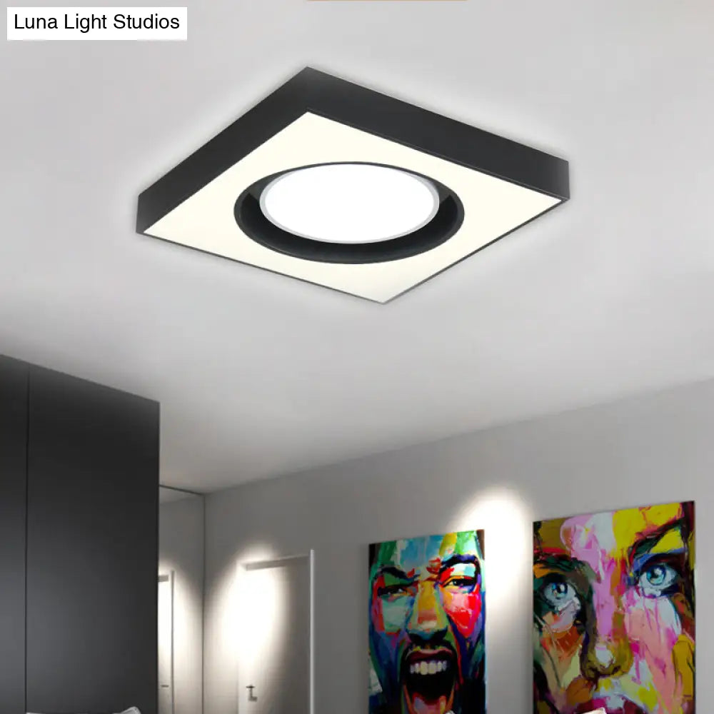 Modern Black And White Acrylic Led Ceiling Light For Cloth Shop