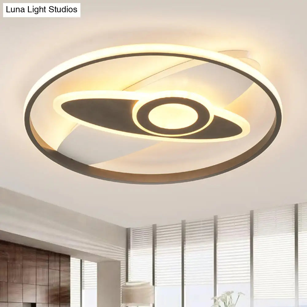 Modern Black And White Led Circle Ceiling Light