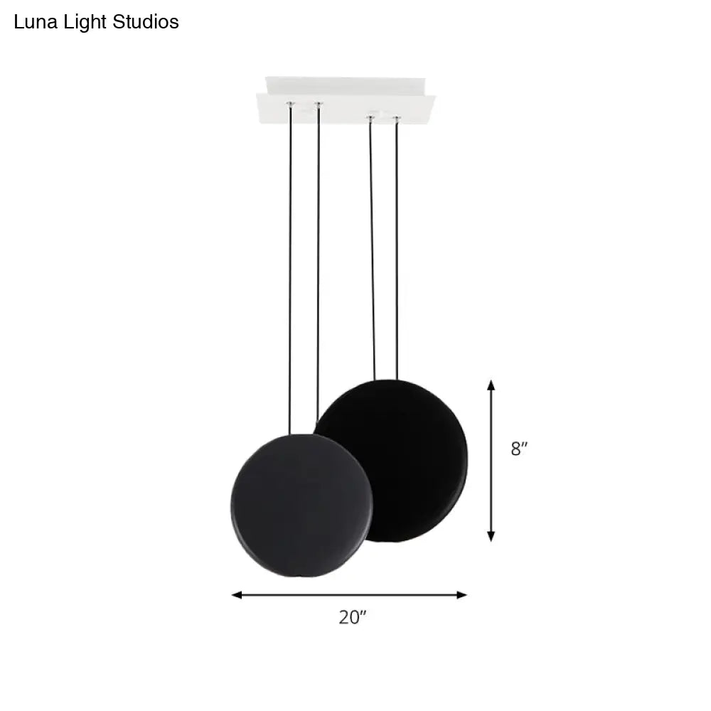 Modern Black And White Pendant Lights - 2/3/5 Globe Design With Warm/White Light