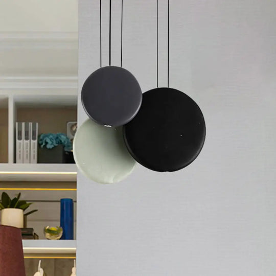 Modern Black And White Pendant Lights - 2/3/5 Globe Design With Warm/White Light 3 / Black-White