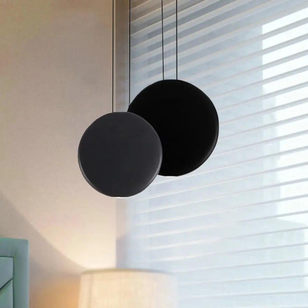 Modern Black And White Pendant Lights - 2/3/5 Globe Design With Warm/White Light 2 / Black-White